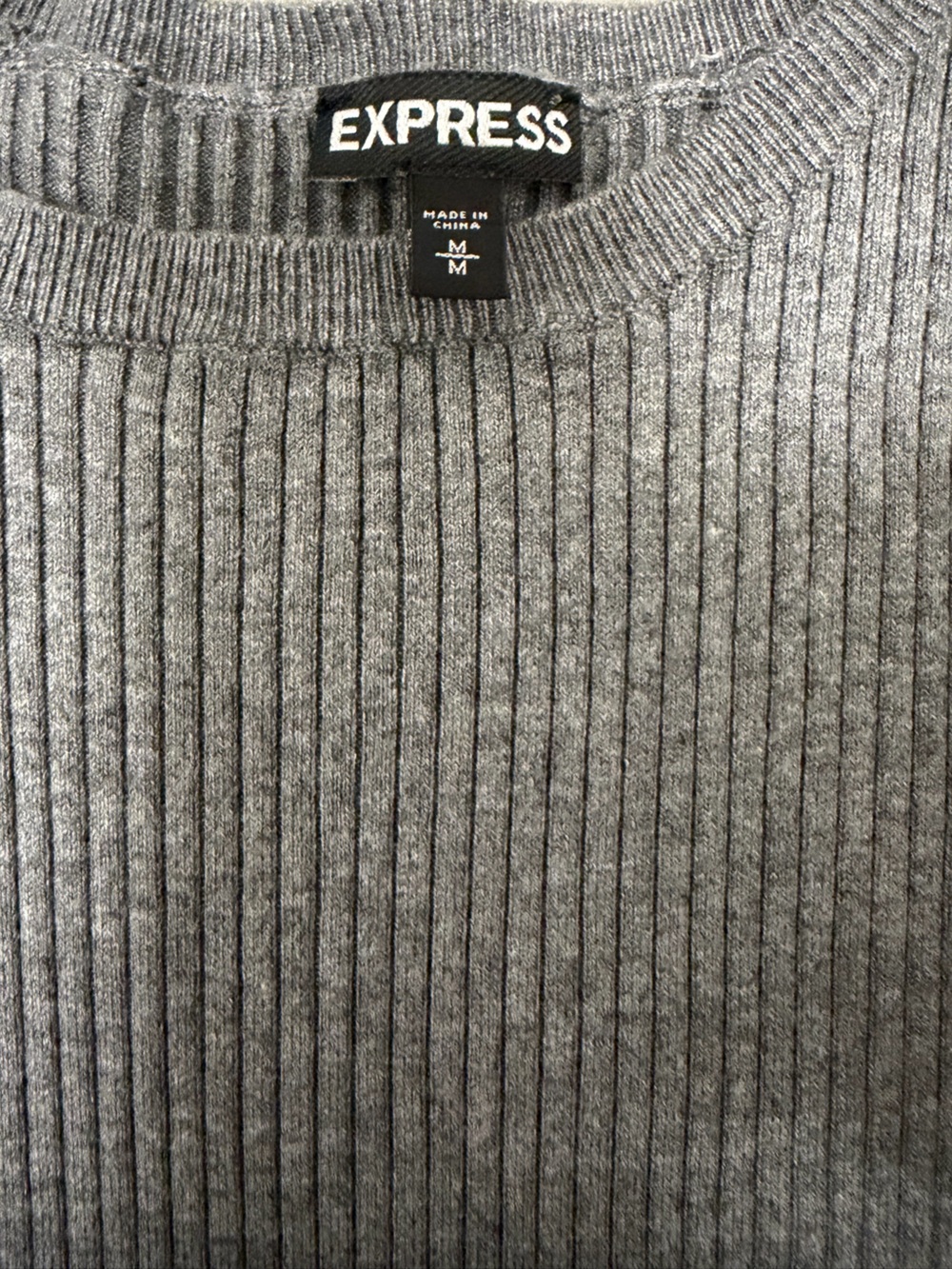 Express Ribbed Elbow Sleeve Sweater - Picture 7 of 7